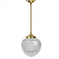 499b Lampe med slipt glasskuppel