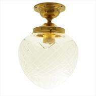 390 taklampe med stor stjerneslepet kuppel